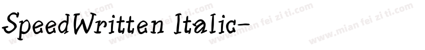 SpeedWritten Italic字体转换